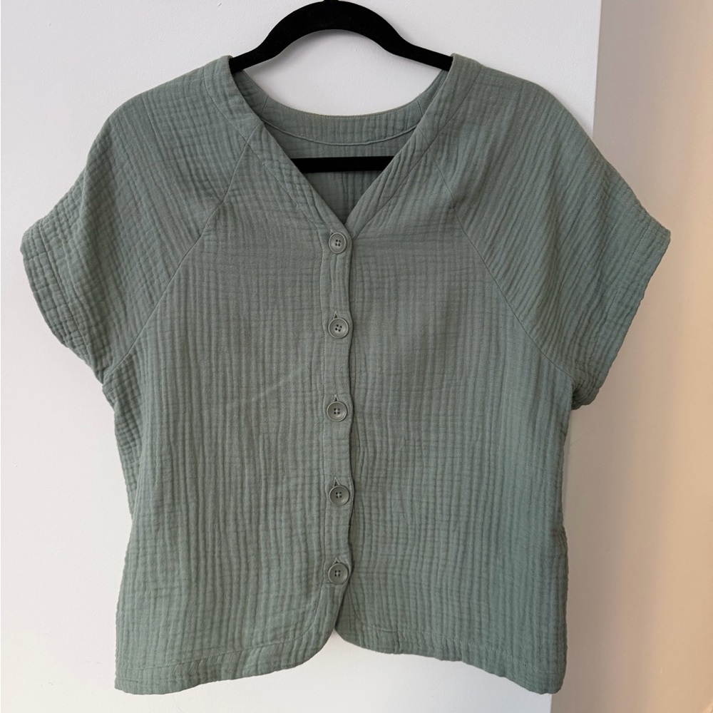 Madewell Sage Short Sleeve Top - Picture 2 of 3